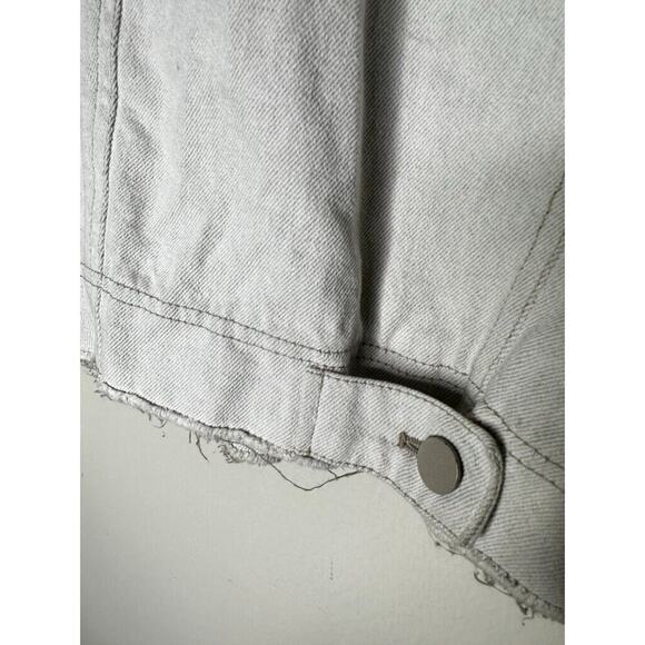 $395 VINCE Linen Italy Cropped Button-front Utility Jacket In Chalk Petite XS - Picture 12 of 16